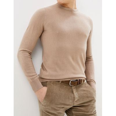 Jumpers Badger Soft Cashmillon Crew Neck Jumper In Taupe - Kensington Eastside / XL - Tokyo Laundry