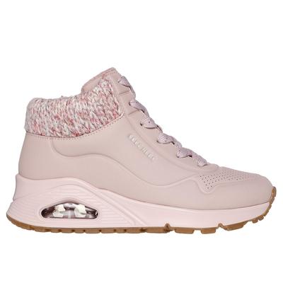 Skechers Girl's UNO Gen1 - Darling Daze Boots | Size 4.0 | Blush Pink | Synthetic/Textile