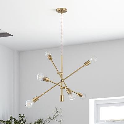 TEMU Modern Golden 6-light Sputnik Chandelier For Kitchen Dining Room