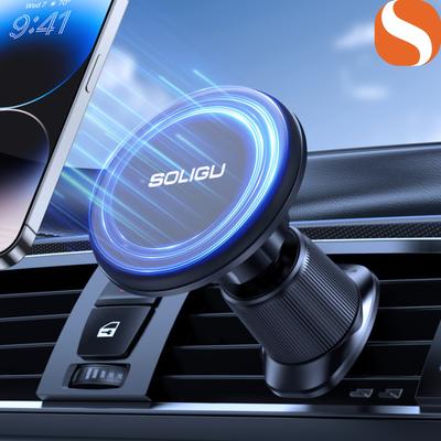 TEMU Soligu , Strong Magnetic Phone Holder For Car Vent, 360Â° Rotation Hands Free Phone Holders For Your Car, Universal Air Vent Car Cell Phone Holder Mount For Iphone & All Phones