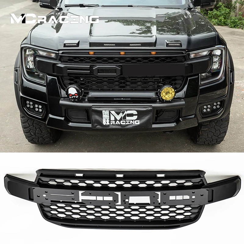 Griglia anteriore lettera adatta per Ford Ranger T9 Everest titanium 22-2024 Wildtrack Sport Xlt Xls Xl Raptor con griglia stile luci