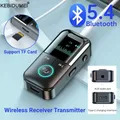Trasmettitore ricevitore Bluetooth 5.4 Ricevitore audio AUX da 3,5 mm Supporto scheda TF Adattatore audio wireless con microfono Display digitale a LED