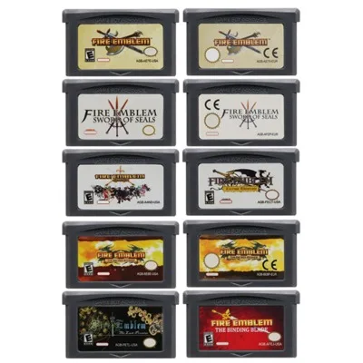 GBA Game Cartridge from the Fire Emblem series,32-bit video game console card,stamp sword,binding sheet,sacred stones for GB
