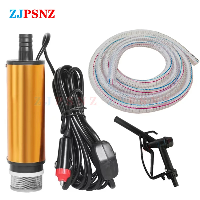 DC12V 24V eau Diesel huile voiture Camping pêche Submersible pompe de transfert Kits voiture pompage pompe à huile Diesel allume-cigare