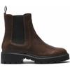 Chelseaboots TIMBERLAND "CORTINA VALLEY MID CHELSEA BOOT", Gr. 39,5, braun (schwarz braun), Leder, sportlich, Schuhe, Stiefelette, Winterschuhe, Ankle Boots