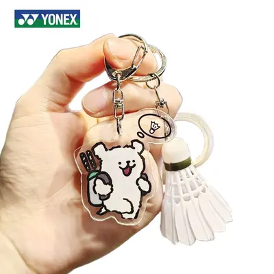 YONEX Cartoon Badminton Bag Keychain Fashionable Cute Tennis Racket Backpack Keychain Acrylic