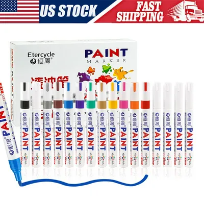 16pc Waterproof Permanent Paint Marker Pen For Car Tyre Tire Tread Rubber Metal