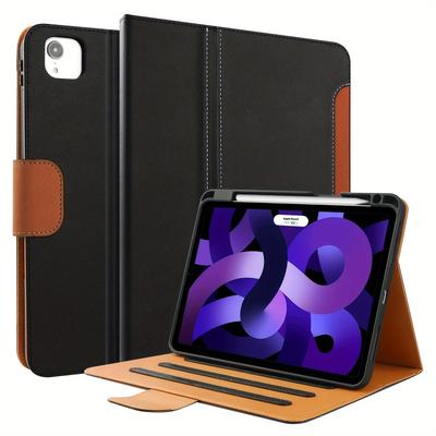 TEMU For Ipad Air 5th/ 10.9 Inch Case (2022/2020) With Built-in Pencil Holder, Folio Stand Protective Cover With Auto Sleep/wake & Multiple Viewing