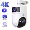 TEMU 4k Fhd Ptz Wireless Lp Camera 5g Wifi Dual-lens Dual-screen Camera, 1 Top Twoautomatic Tracking Baby Care Day And Night Full-color Sound And Light Warning Voicewarning Monitor Street Safety Camera