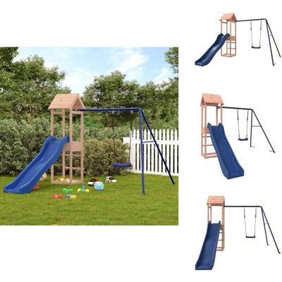 Vidaxl - Spielturm Massivholz Douglasie - Holzspielplatz - Kinderspielgeräte - Spielturm - Rutsche Image