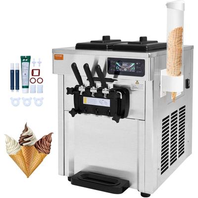 Vevor - Kommerzielle Eismaschine 18–28 L/h, 3 Geschmacksrichtungen, Italienische Eismaschine, 2 x