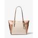 Charlotte Large Signature Logo And Metallic Top-zip Tote Bag