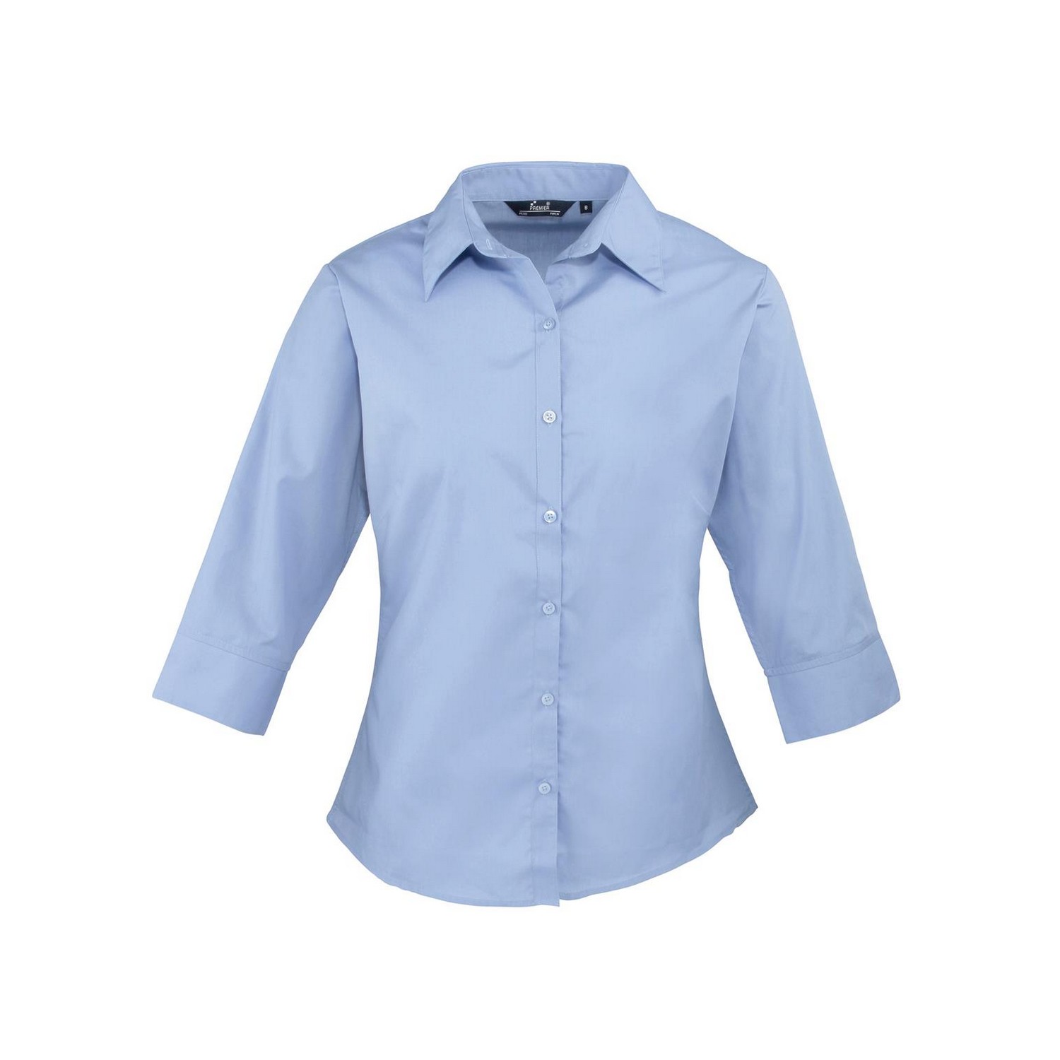 Premier - Hemd für Damen 3/4 Ärmel (Mittelblau) Image