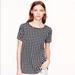 J. Crew Tops | J. Crew Tipped Silk Tee In Windowpane | Color: Black/White | Size: 4