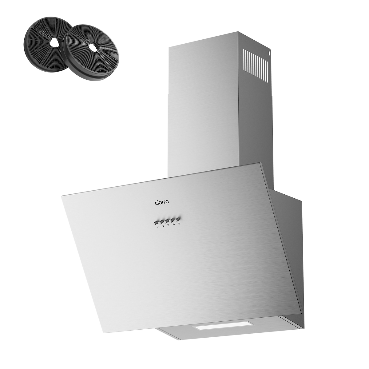 CIARRA Kopffreihaube A+++ 650 m³/h Dunstabzugshaube 60 cm Kopffreie Schräghaube LED VMS6762A Image
