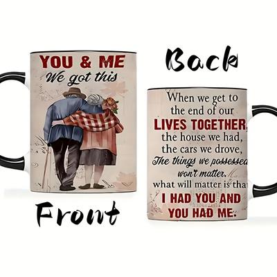 TEMU 1pc, Couple Coffee Mug, Wife Husband Gifts - Valentine Gifts For Women, Men - Mug - Birthday, Anniversary, Valentine Gifts For Couple, Husband, Wife, Girlfriend, Boyfriend 110z