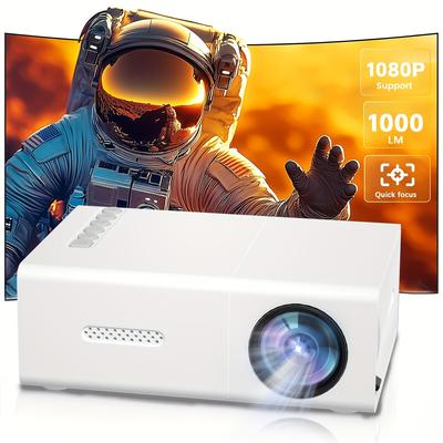 TEMU Hd Projector, Portable Theater Movie Projector, 1000 -in Theater, , , Christmas, Halloween,