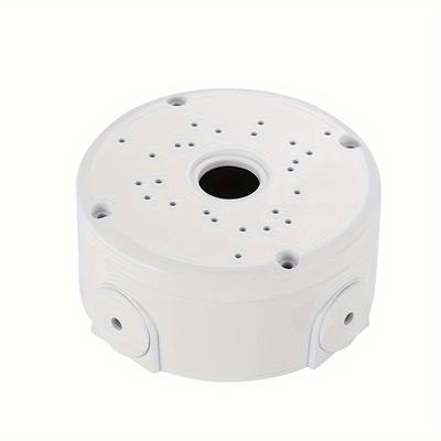 TEMU 1pc Abs Plastic Ceiling Mount For Security Cameras - Wall-mounted, Round Organizer Box