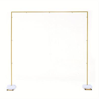 TEMU Rectangular Heavy Duty Backdrop Stand, Golden Pipe And Drape Backdrop Stand Kit Adjustable Metal Backdrop Sand For Wedding Photobooth Exhibition Decoration