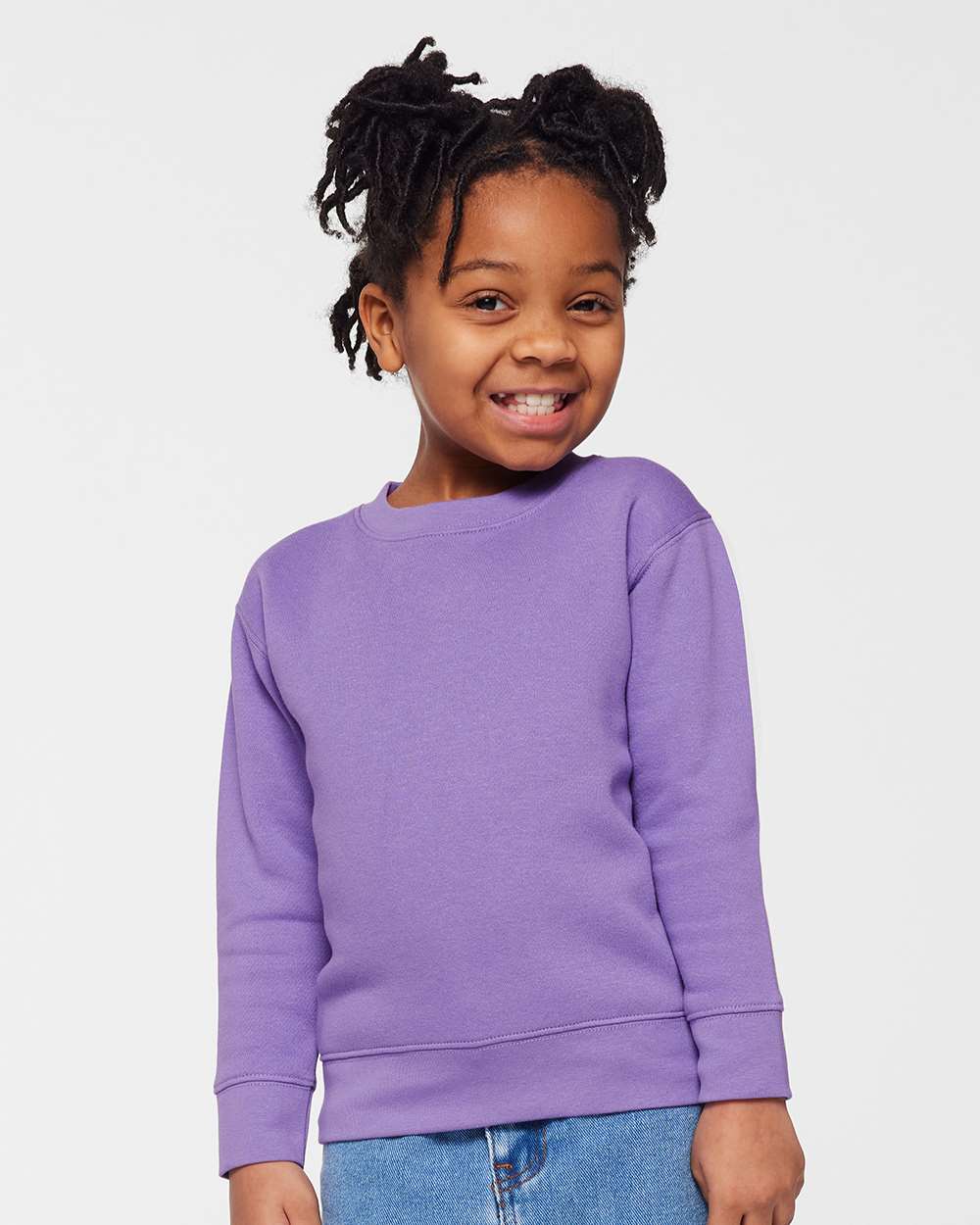 Rabbit Skins 3317 Toddler Crew Fleece Sweatshirt in Lavender size 4 LA3317