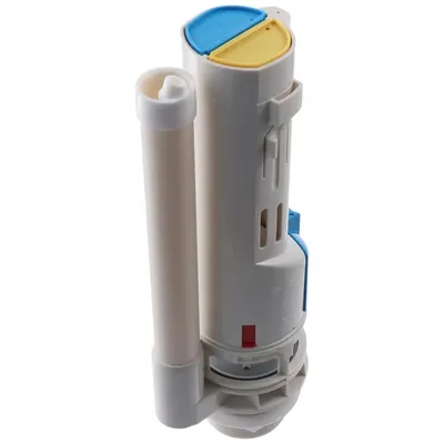 White Toilet Flush Valves POM 2-Piece Water Tank Fittings Replacement Kit