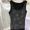 Diamonds Oversized Camisole Ladies Fashion O-neck Sleeveless Top Tee Women Clothing All-match