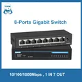 TEROW Switch Ethernet a 8 porte Switch di rete Gigabit 100 Switch Gigabit da 1000 Mbps Hub LAN RJ45 veloce per telecamera IP NO POE