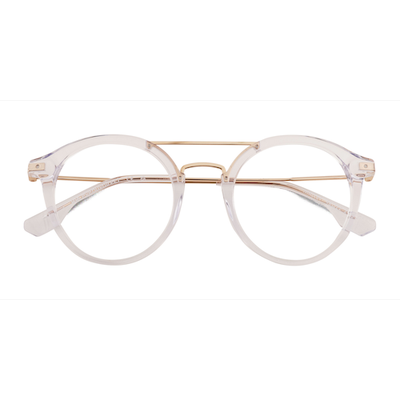 Unisex s aviator Clear Gold Acetate,Metal Prescription eyeglasses - Eyebuydirect s Mallet