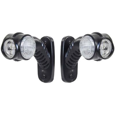 Wiltec - 2x 4 led Seitenleuchte 12V runde Positionsleuchte für Anhänger Begrenzungsleuchte für lkw