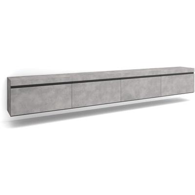 TV-Schrank, Lowboard, für Wohnzimmer und Esszimmer, 320x45x35 cm, Für großformatiges tv, Hängend, Image