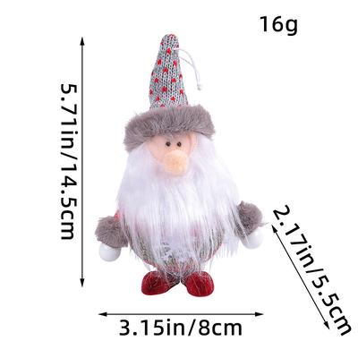 Christmas Decoration, Santa Claus and Reindeer Figurine Standing Decorations, Dwarf Girl Doll Ornaments for Festive Christmas Trees