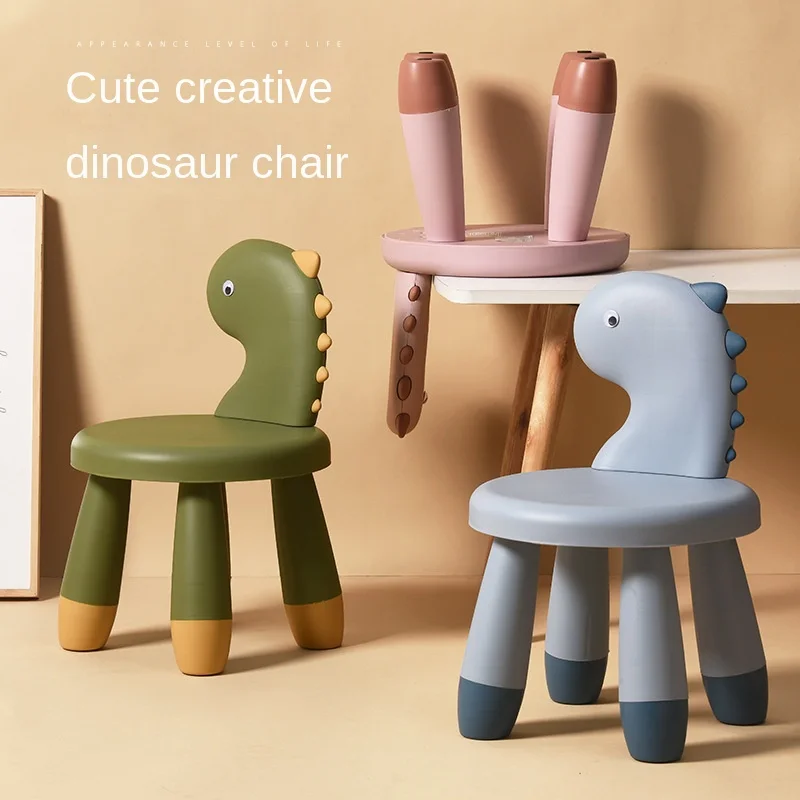 Kinder Rückenlehne Stuhl Hause Verdickt rutsch Cartoon Kreative Dinosaurier Tier Baby Hocker Dropshipping