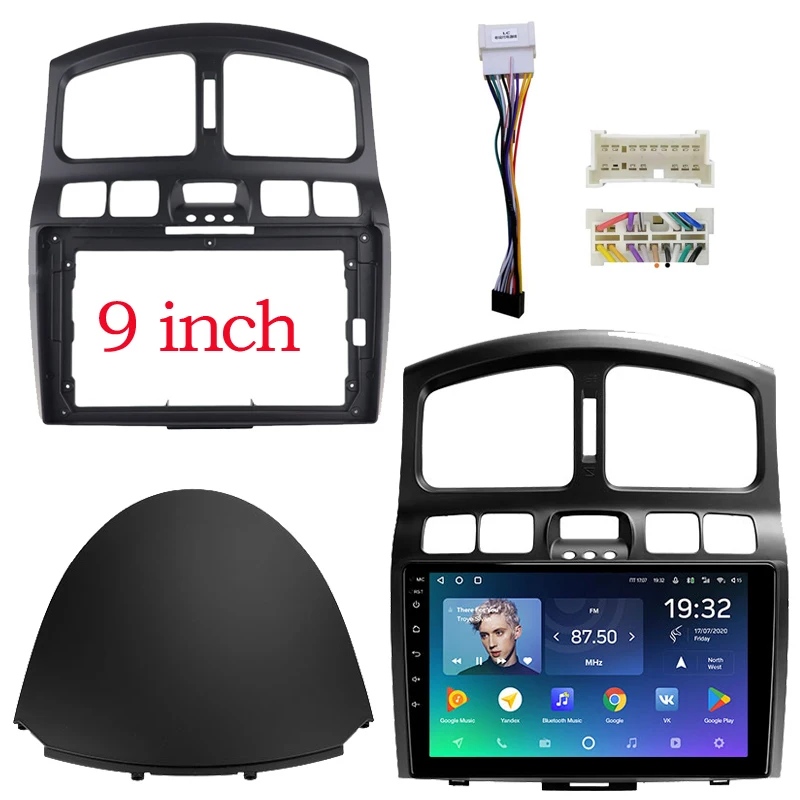 9 Zoll Auto Audio Rahmen GPS Navigation Blende Panel DVD Kunststoff ist für Hyundai Santa Fe/Hawtai Santafe geeignet