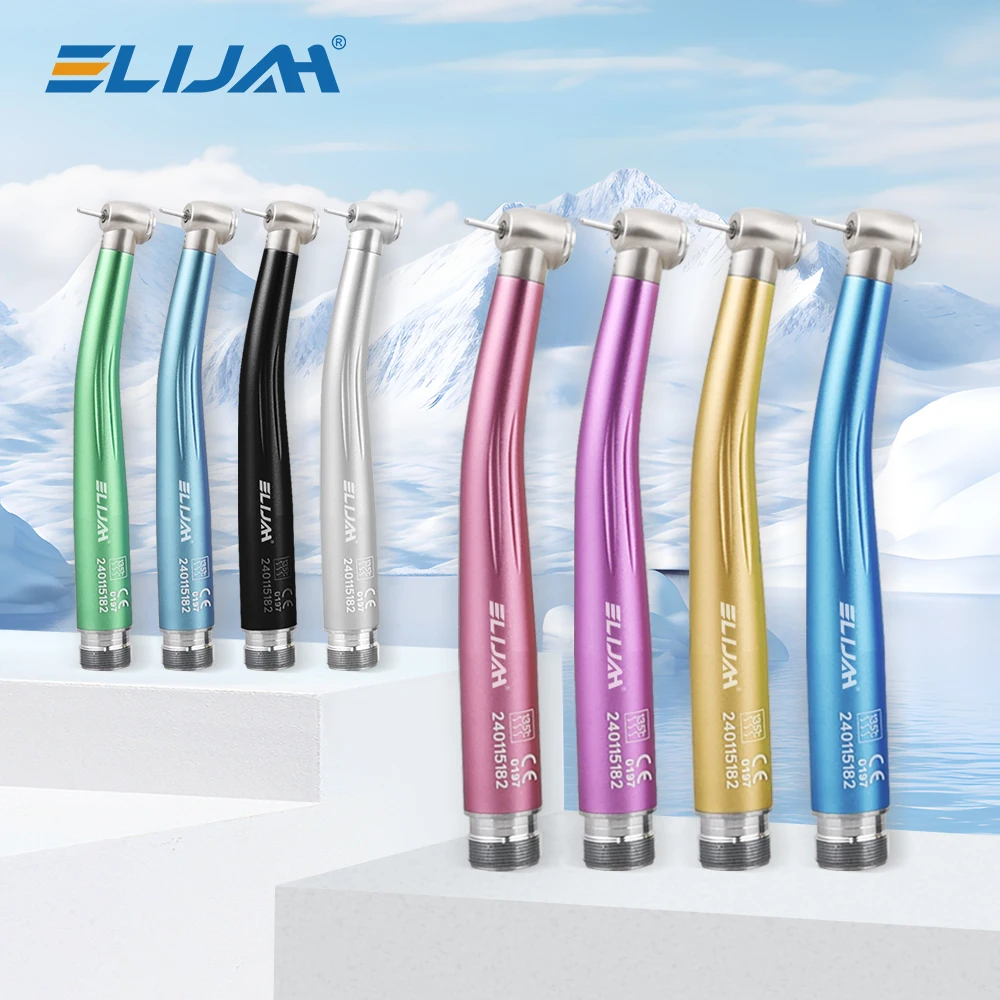 Bunte Standard Kopf Push Button Dental High Speed Handstück 2/4 Löcher Einzigen Wasser Spray Luft Turbine Zahnmedizin Werkzeug Image