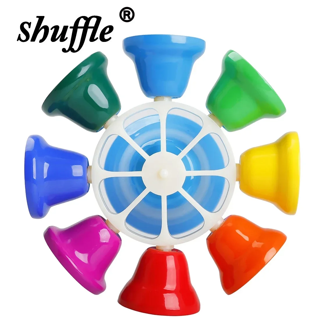 Orff 8-Note Hand Glocke Rotierende Uhr Percussion Instrument Mit Schlagenden Stick Bunte Spielzeug Kinder Baby Musical Bildung