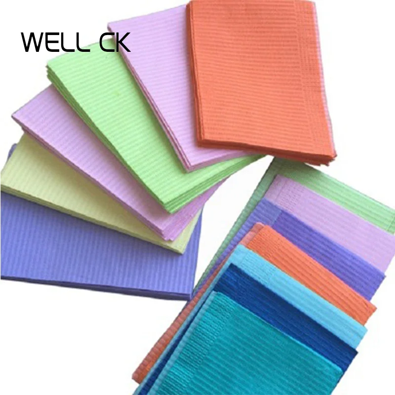 125 teile/beutel Zahnmedizin Einweg-Lätzchen 13*18 Zoll (33cm * 45cm) wasserdicht Zahnarzt medizinische Papier Schal Tattoo Odontologia Image