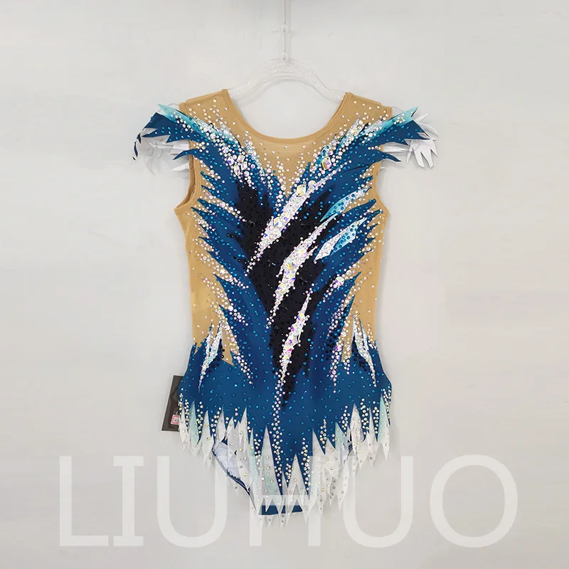 LIUHUO Rhythmische Gymnastik-Trikot, wettbewerbsfähige Cheerleading-Performance für Kinder BD7208 Image