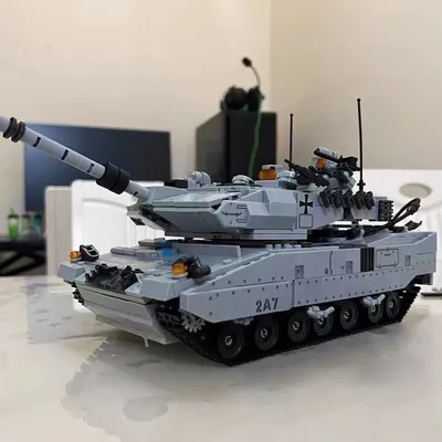 Militär Deutsch Leopard 2A Kampfpanzer Blöcke Challenger 2 Tank Modell Bricks WW2 Soldat Waffe Spielzeug Für Jungen Weihnachten geschenk MOC Image