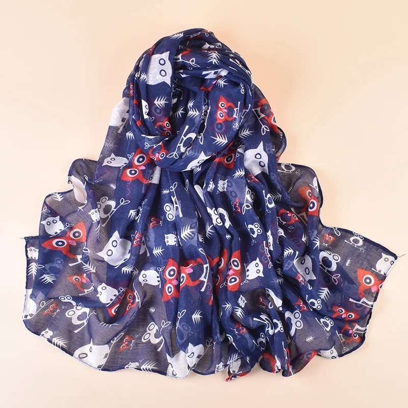 Neue Mode Vielseitig Hohe Qualität Bird Note Print frauen Atmungsaktive Leichte Schal Seide Schal Tourismus Schal Image
