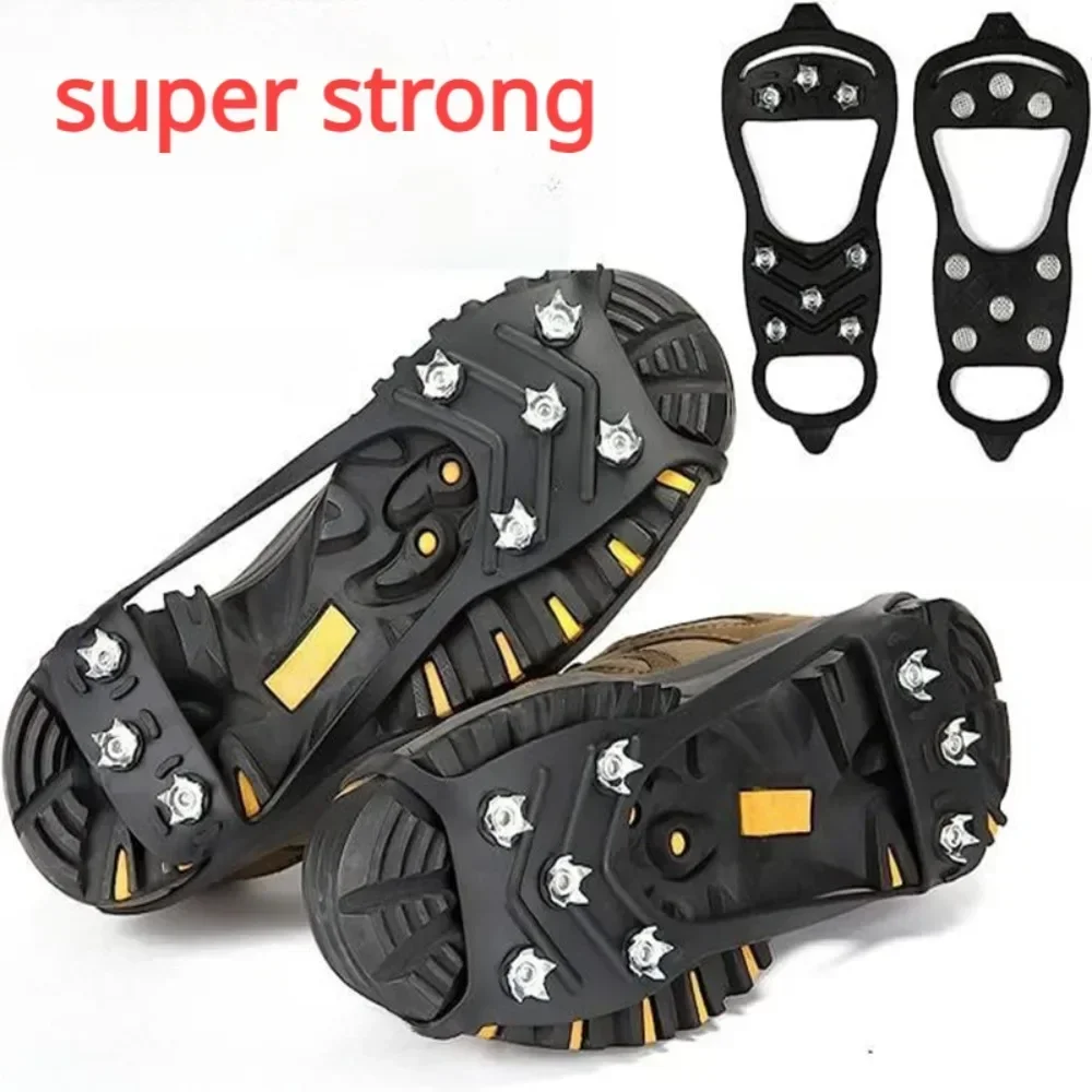 8-Zähne Eisgreifer Spike für Schuhe Winter Outdoor Anti-Rutsch Wandern Bergsteigen Eis Schnee Steigeisen Anti-Rutsch-Schuhüberzüge Image