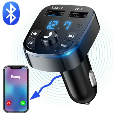 Bluetooth 5,0 FM Sender Freis prec heinrich tung Autoradio Modulator MP3-Player mit 22,5 W USB Super Image