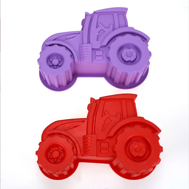 Antihaft-Silikon Traktor Form Kuchen form Kuchen Backwerk zeug Silikon Kuchen form Back geschirr für Kuchen, Jello, Gelatine, Brot Image