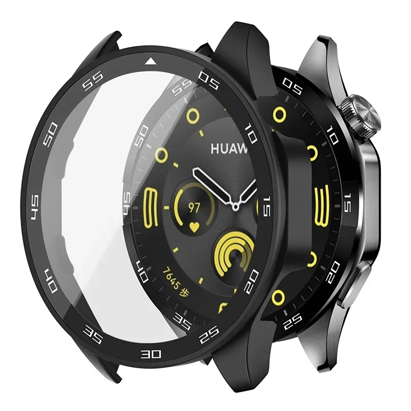 Gehärtetes Glas + PC-Gehäuse für Huawei Watch GT 4 46 mm 41 mm / GT4 46 41 mm Smartwatch-Zubehör, vollständige Abdeckung, schützende Hartschalenhüllen Image