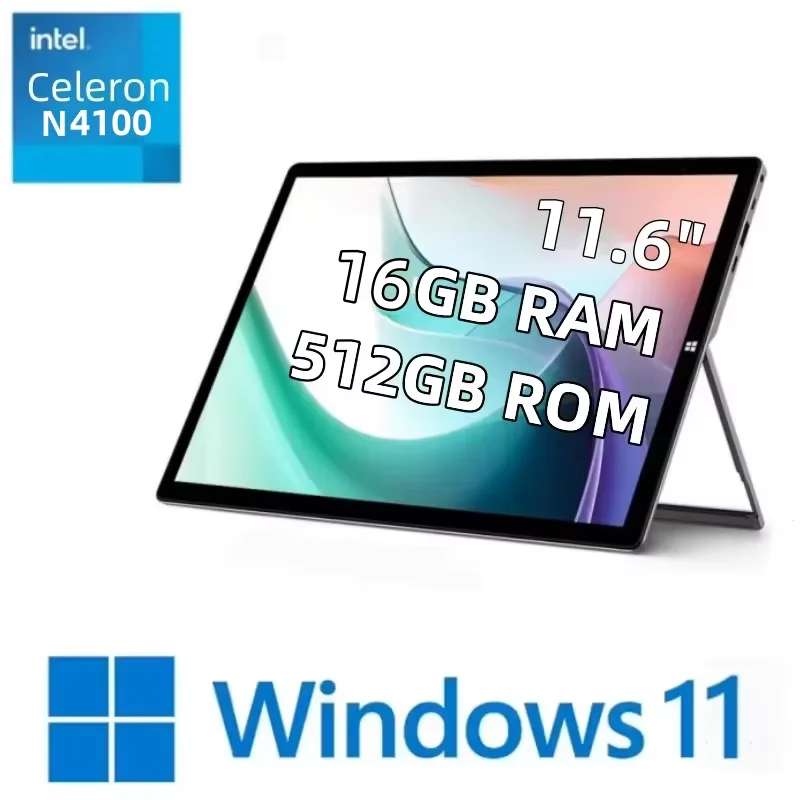 Windows 11 PAD1162 11,6-Zoll-Tablet Celeron N4100 8GB RAM 512GB ROM 1920 x 1080 IPS HD-MI Type-C 2 x USB 3.0 Image