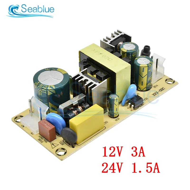 AC-DC 12V 3A 24V 1,5A 36W Schaltnetzteilmodul AC 100-240V bis 12V 24V Step-Down-Stromversorgungsplatine zum Austausch der Reparatur Image