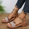 2025 neue Frauen Sandalen Luxus Sexy frauen Sandalen Sommer Plattform Keile Schuhe Frauen Mode Gold Silber Alias Größe 35-43