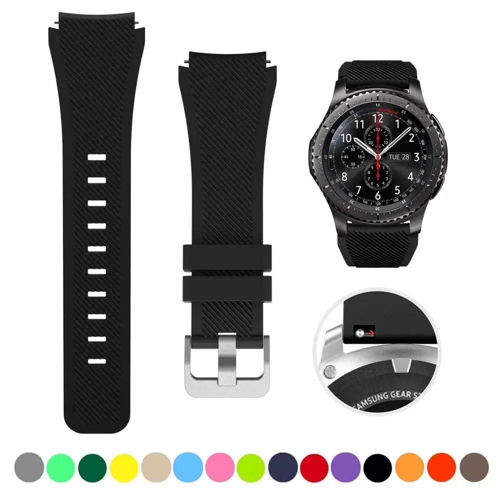 20mm 22mm Band für Samsung Galaxy Watch 5/6/4/3/46mm/active 2/Gear s3 Frontier/Sport Silikonarmband Huawei GT 4/3/2/2E Armband Image