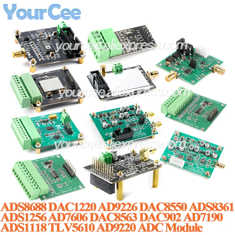 ADS8688 ADC Datenerfassungsmodul DAC8563 DAC1220 AD9226 DAC8550 ADS8361 ADS1256 AD7606 Analog-Digital-Konvertierungsplatine Image