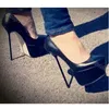 Schwarze Plattform Stiletto Leder Pumps runde Zehen solide sexy Schuhe britischen Stil elegante lässige Party Schuhe Zapatos Para Mujere