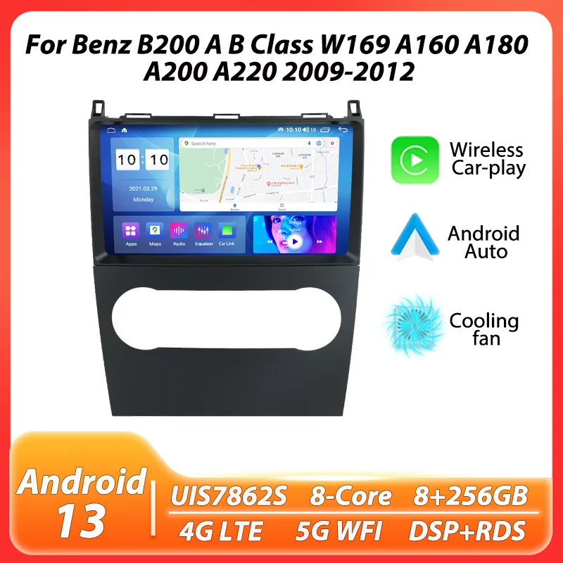 Für Mercedes Benz B200 A B Klasse W169 A160 A180 A200 A220 2009-2012 Intelligente auto audio system 9 "Autoradio Multimedia Player Image